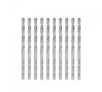 sourcing map 10 Pcs 3.05mm HSS(High Speed Steel) W6542 Micro Drill Bits, Fully Ground Jobber 60mm Length Drill Bit for Mild Steel Copper Aluminum