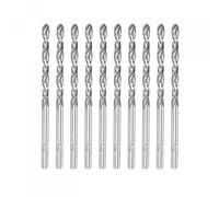 sourcing map 10 Pcs 3.7mm HSS(High Speed Steel) W6542 Micro Drill Bits, Fully Ground Jobber 76mm Length Drill Bit for Mild Steel Copper Aluminum