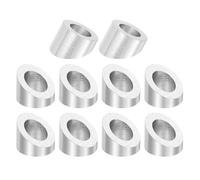 sourcing map 10 Pcs 3/8" 30 Degree Angle Beveled Washer, T316 Stainless Steel Angled Washer for Cable Railing Stair Ends Wood Metal Posts, Silver