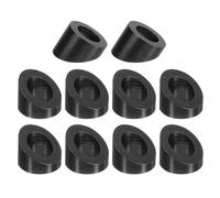 sourcing map 10 Pcs 3/8" 30 Degree Angle Beveled Washer, T316 Stainless Steel Angled Washer for Cable Railing Stair Ends Wood Metal Posts, Black