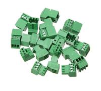 sourcing map 10 Pcs 3 Pin 2.54mm Pitch PCB Mount Screw Terminal Block Connector Plug Socket Panel Mount Pluggable Type Connector 125V 4A for 28-16AWG Cable for Electronic Device Chip