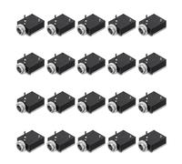sourcing map 10 Pcs 3 Pins Female 3.5mm Stereo TRS Jacks Plug Socket with Plastic Cover for Audio Headphone Radio PCB Panel CD Players