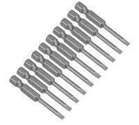 sourcing map 10 Pcs 3mm Slotted Tip Magnetic Flat Head Screwdriver Bits, 1/4 Inch Hex Shank 2-inch Length S2 Power Tool