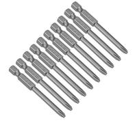 sourcing map 10 Pcs 4.5mm PH2 Magnetic Phillips Screwdriver Bits, 1/4 Inch Hex Shank 2.56-inch Length S2 Power Tool