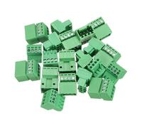 sourcing map 10 Pcs 4 Pin 2.54mm Pitch PCB Mount Screw Terminal Block Connector Plug Socket Panel Mount Pluggable Type Connector 125V 4A for 28-16AWG Cable for Electronic Device Chip