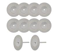 sourcing map 10 Pcs 40mm Diamond Cutting Wheels Cut Off Wheel with 2 Pcs Mandrels for Rotary Tool