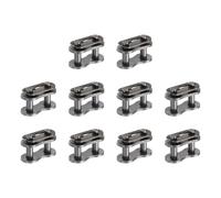 sourcing map 10 Pcs #420 Chain Master Connect Links 16.6mm Pitch, Carbon Steel Roller Chain Connector Links, Master Link Replacement for Bike Bicycle Go Kart