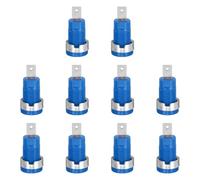 sourcing map 10 Pcs 4mm Banana Plugs Socket Connectors Female, Terminal Wire Connectors for 4mm Banana Plugs Connectors, 24A 30 x 4mm, for Audio/Video Receiver Amplifiers, Blue
