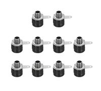 sourcing map 10 Pcs 4mm Banana Plugs Socket Connectors Female, Terminal Wire Connectors for 4mm Banana Plugs Connectors, 24A 15 x 4mm, for Audio/Video Receiver Amplifiers, Black