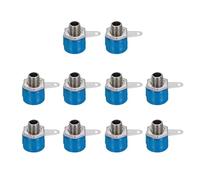 sourcing map 10 Pcs 4mm Banana Plugs Socket Connectors Female, Terminal Wire Connectors for 4mm Banana Plugs Connectors, 24A 15 x 4mm, for Audio/Video Receiver Amplifiers, Blue