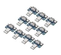 sourcing map 10 Pcs 4Pin USB Adapter Board Micro Type-C Male to Female Sockets Adapter Board