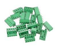 sourcing map 10 Pcs 5 Pin 5.08mm Pitch PCB Mount Screw Terminal Block Connector Plug Socket Panel Mount Pluggable Type Connector 300V 20A for 24-12AWG Cable