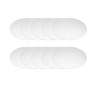 sourcing map 10 Pcs 50x0.6mm Stainless Steel Disc, Metal Circle Stamping Blank Tags Round Circle Plate for Crafts Metal Stamping Sanding Laser Engraving and Jewelry Making Name Tag, Silver