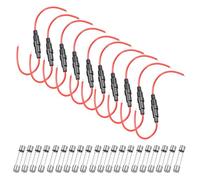 sourcing map 10 Pcs 5x20mm Inline Screw Type Fuse Holder 18 Gauge AWG Red Wire with 20 Pcs 10A Fast Blow Glass Fuses