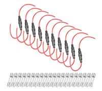 sourcing map 10 Pcs 5x20mm Inline Screw Type Fuse Holder 18 Gauge AWG Red Wire with 20 Pcs 15A Fast Blow Glass Fuses