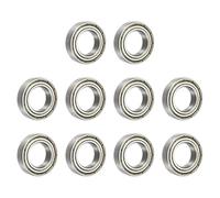 sourcing map 10 Pcs 6801ZZ Deep Groove Ball Bearings, 12 x 21 x 5mm Silent Chrome Steel Double Shield Bearing for Electric Motor, Home Appliances, Industrial Machinery