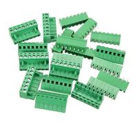 sourcing map 10 Pcs 7 Pin 5.08mm Pitch PCB Mount Screw Terminal Block Connector Plug Socket Panel Mount Pluggable Type Connector 300V 20A for 24-12AWG Cable