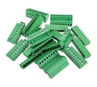 sourcing map 10 Pcs 8 Pin 5.08mm Pitch PCB Mount Screw Terminal Block Connector Plug Socket Panel Mount Pluggable Type Connector 300V 20A for 24-12AWG Cable