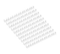 sourcing map 10 Pcs 8-Slot PVC U-Type Tube Pipe Fitting Clamps Clips Connectors Row Inner 20mm White Snap Connection for Electrical Conduit Home Furnishing