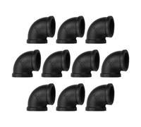 sourcing map 10 Pcs 90 Degree Pipe Fitting Elbow, 3/4" Internal Thread Elbow Pipe Joint Malleable Iron Plumbing Fittings for Industrial Shelving Decor Furniture DIY Projects