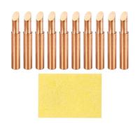 sourcing map 10 Pcs 900M Soldering Iron Tips Copper Non-Magnetic Welding Head with Cleaning Sponge Pad Replacement for Solder Station Tip (900M-T-5C)