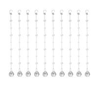 sourcing map 10 Pcs Acrylic Crystal Garland Strands, Clear Crystal Beads Strands Chandelier Crystals Replacement Round Bead String Hanging for Wedding Decor, DIY Craft Jewelry (0.3m/0.98ft)