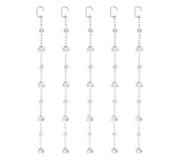 sourcing map 10 Pcs Acrylic Crystal Garland Strands, Clear Crystal Beads Strands Chandelier Crystals Replacement Diamond Bead String Hanging for Wedding Decor, DIY Craft Jewelry (0.3m/0.98ft)