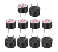 sourcing map 10 Pcs Active Buzzer DC 3V 9x5.5mm 5mm Pitch Electric Tone Buzzer Alarm Piezo Beep Sounder Continuous Sound Beep for Computer Physics Circuits Alarm Safety Warehouse House Shop