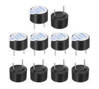 sourcing map 10 Pcs Active Buzzer DC 5V 9x5.5mm 5mm Pitch Electric Tone Buzzer Alarm Piezo Beep Sounder Continuous Sound Beep for Computer Physics Circuits Alarm Safety Warehouse House Shop