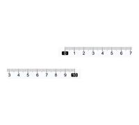 sourcing map 10 Pcs Adhesive Backed Tape Measure 10cm Left to Right Read Measuring Tapes Stick on Workbench Ruler (White)