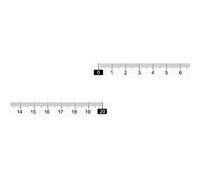 sourcing map 10 Pcs Adhesive Backed Tape Measure 20cm Left to Right Read Measuring Tapes Stick on Workbench Ruler (White)