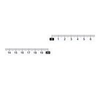 sourcing map 10 Pcs Adhesive Backed Tape Measure 20cm Left to Right Read Measuring Tapes Stick on Workbench Ruler (Transparent)