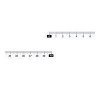 sourcing map 10 Pcs Adhesive Backed Tape Measure 40cm Left to Right Read Measuring Tapes Stick on Workbench Ruler (White)