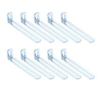 sourcing map 10 Pcs Adjustable Right Angle Brackets, Slotted L-Shape Corner Bracket 120mm, 90 Degree Steel l Bracket Support for Shelves, Wood Furniture Construction, Silver