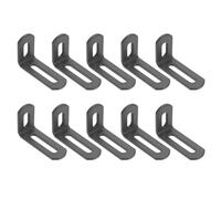 sourcing map 10 Pcs Adjustable Right Angle Brackets, Slotted L-Shape Corner Bracket 50mm, 90 Degree Steel l Bracket Support for Shelves, Wood Furniture Construction, Deep Grey