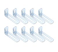 sourcing map 10 Pcs Adjustable Right Angle Brackets, Slotted L-Shape Corner Bracket 65mm, 90 Degree Steel l Bracket Support for Shelves, Wood Furniture Construction, Silver