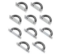 sourcing map 10 Pcs Arch Bridge Buckle, Metal D-Ring Connector Buckles Shackle 26x14x4mm for Bag Hanger Purse Strap DIY Craft, Black