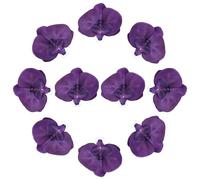 sourcing map 10 Pcs Artificial Orchid Flower Heads, Fake Butterfly Orchid Heads Bulk Artificial Flowers for DIY Wedding Bouquets Centerpieces Party Home Decorations, Dark Purple