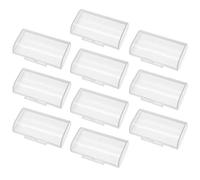 sourcing map 10 Pcs Battery Storage Case Holder Storage Transparent 2 x AA Batteries Capacity