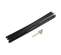 sourcing map 10 Pcs Black Plastic Welding Rods 5mm x 250mm PE Double Strands Ribbon Welding Strip with Smoothing Tools for Repairing Water Tanks Forklift Pallets Trash Cans(0.2inch x 10inch)