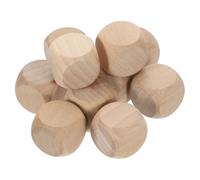 sourcing map 10 Pcs Blank Wooden Dice, 25mm/0.98inch Unfinished Wooden Cube Rounded Corners Square Block for DIY Craft Projects