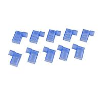 sourcing map 10 Pcs Blue Full Insulated Female Spade Crimp Flag Connector Terminal FLDNY 2-250