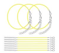 sourcing map 10 PCS Bright Yellow Bracelet Cord,6" Adjustable Friendship Bracelet 2mm Waxed Polyester Cord with Lobster Clasp Bracelet String for Bracelet Making Jewelry DIY Craft