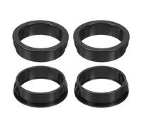 sourcing map 10 Pcs Cable Snap Bushing Grommet, 1-1/2" Mounting Dia Black Round Nylon Snap in Cable Grommet Protector, Plastic Cable Hole Grommets for Wiring