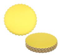 sourcing map 10 Pcs Cardboard Cake Rounds, 6 Inch Cake Board Circle Trays Base Boards for Desserts Pastries Decorating Baking Party and DIY Crafts Display, Gold
