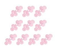 sourcing map 10 Pcs Chinese Knots Frog Buttons Closure Handmade Three-Wheel Shape Sewing Buttons Pink Buckle with Jade for Cheongsam Dresses Shirts Sweater Cloak Coat, 0.98" × 2.17"