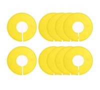 sourcing map 10 Pcs Clothes Dividers,Round Closet Rack Dividers Clothing Rack Size Dividers Blank Labels Writable & Reusable for Hanging Clothes Sorting Size, Yellow