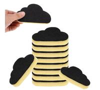 sourcing map 10 Pcs Compressed Cellulose Sponge, Wood Pulp Cotton Cloud Shape Kitchen Cleaning Sponges Non-Scratch for Washing Dish Cookware Bathroom Cars, Black
