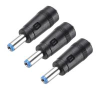 sourcing map 10 Pcs DC Power Adapter,Straight Female 5.5mm x 2.1mm to Male 5.5mm x 2.1mm Plug Tips Blue with 1.57 Inch Wire for External Power Source