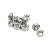 sourcing map 10 Pcs Double Metal Shield Deep Groove Ball Bearing 5mm x 10mm x 4mm